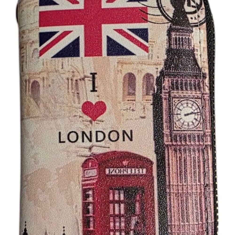 Mini travel wallet with black trim
